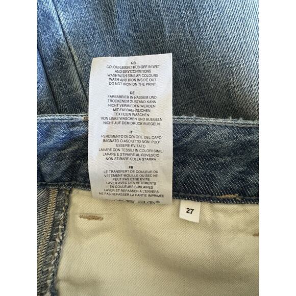 Closed Kathy Relaxed Fit Jeans 27 Blue Distressed Rigid High Rise Italian Denim - Picture 7 of 11